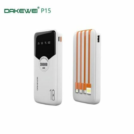 DAKEWEI Power Bank 10000mAh 22.5W 4câbles ultra rapide